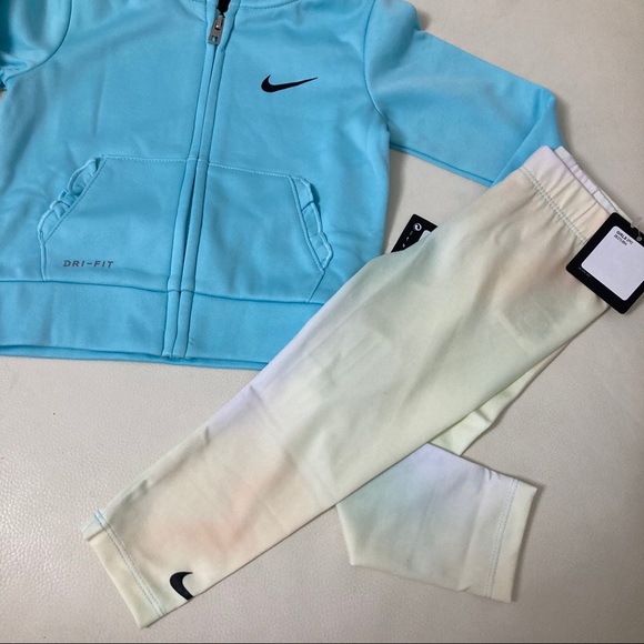 Nike Therma-FIT Full-Zip Hoodie and rainbow colors leggings set 4036 - Picture 4 of 10